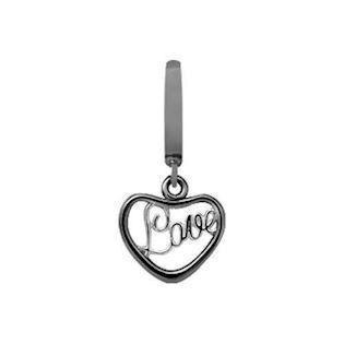 610-B16, Heart Love Charm fra Christina Design London